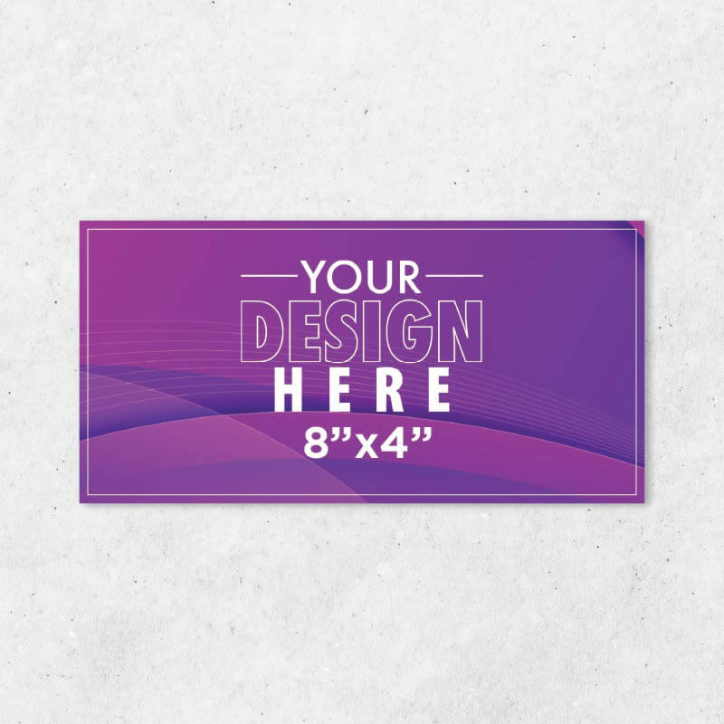8"x4" Rectangle Vinyl Stickers (Starting x50 units) AG Graphics Online Store