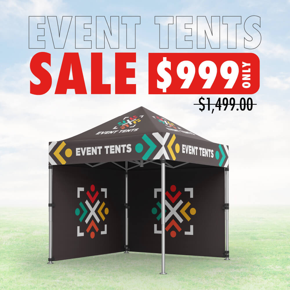 Custom Tents 10X10 Different set up options and qualities. AG Graphics Online Store