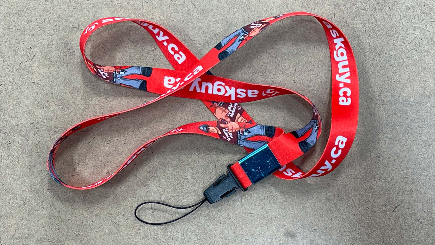 Gift! askguy.ca lanyard AskGuy Design to print