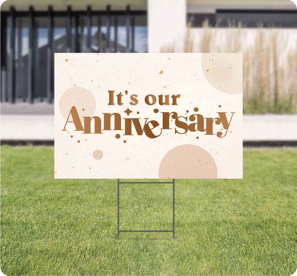 Anniversary Lawn Signs AskGuy Design to print