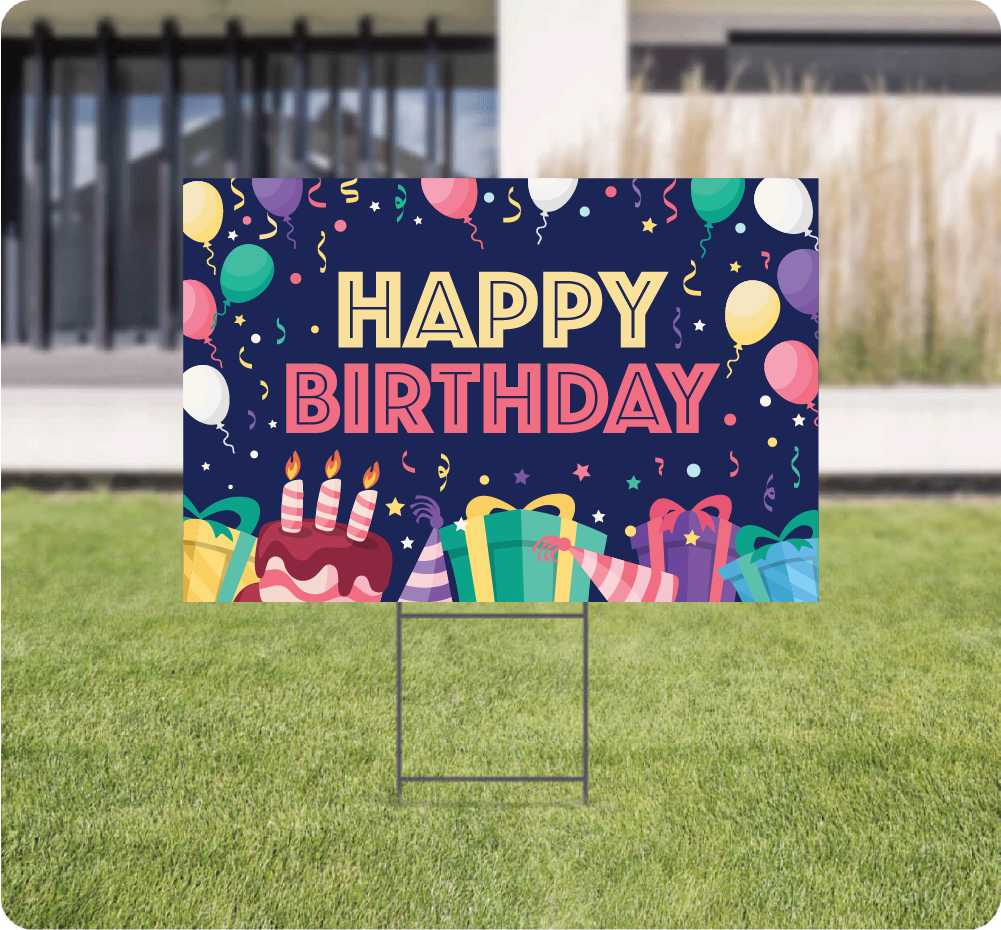 Birthday Lawn Signs AskGuy Design to print