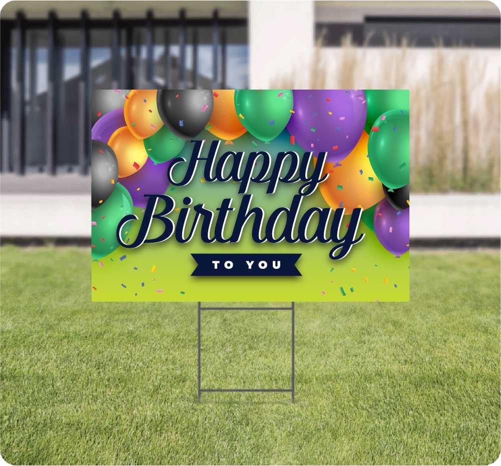 Birthday 24x16 coroplast Lawn Signs Birthday 24x16 coroplast Lawn Signs
