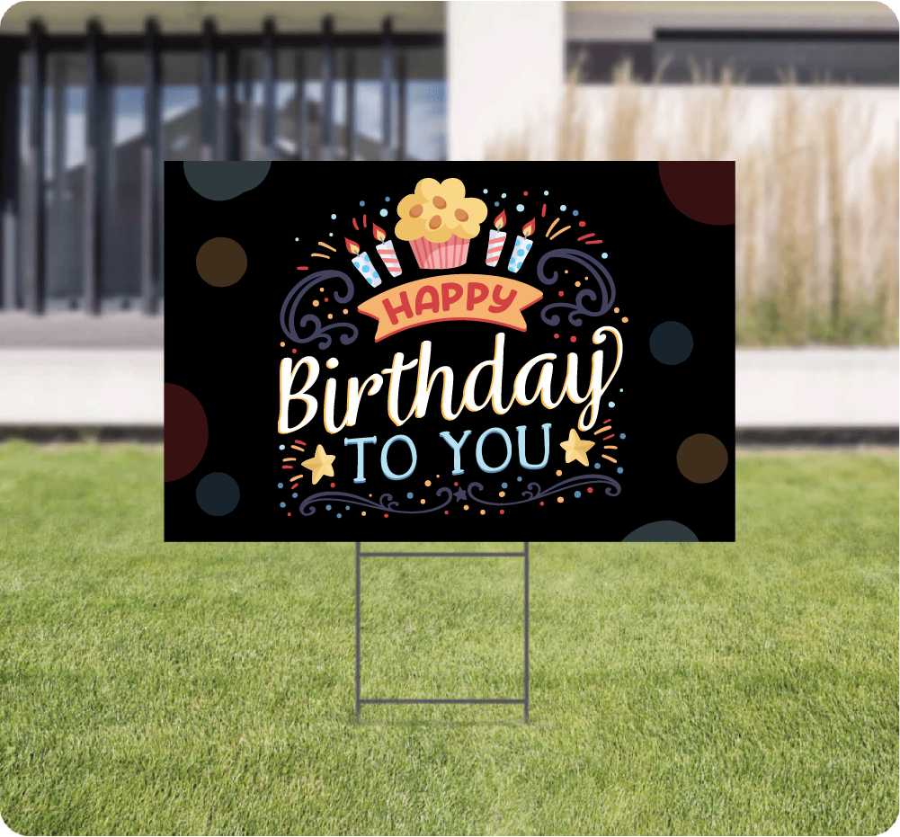 Birthday Lawn Signs AskGuy Design to print
