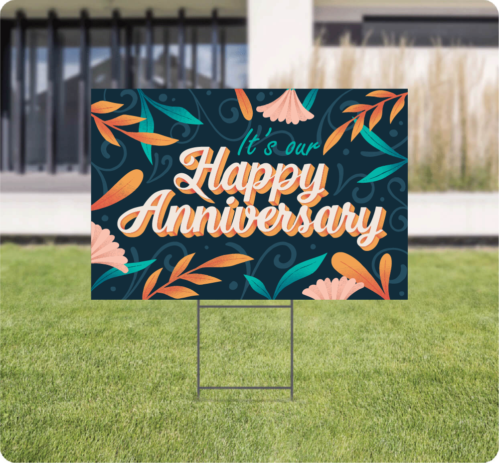 Anniversary Lawn Signs AskGuy Design to print