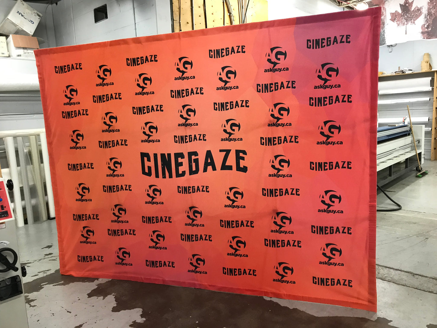 Step and Repeat back-wall AskGuy Design to print