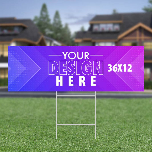 36"x12" Lawn Sign AG Graphics Online Store