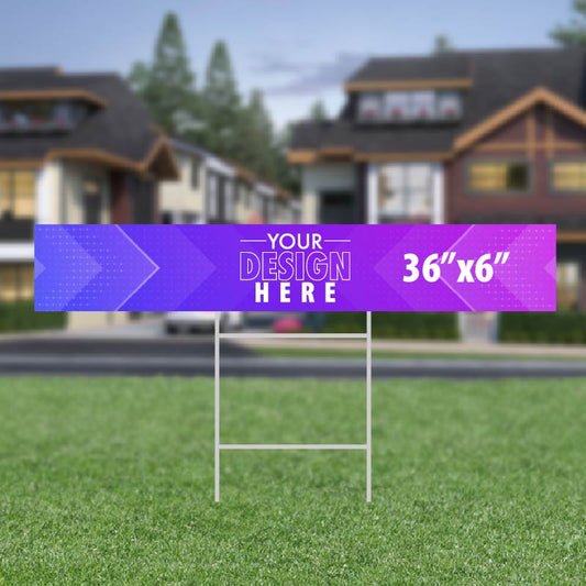 36"x6" Lawn Sign AG Graphics Online Store