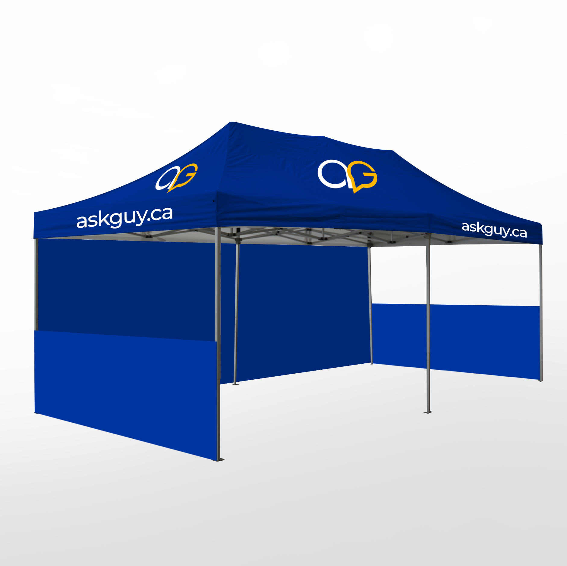Custom printed tents 10X20 ft AG Graphics Online Store