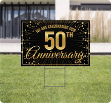 Load image into Gallery viewer, Anniversary Lawn Signs AskGuy Design to print
