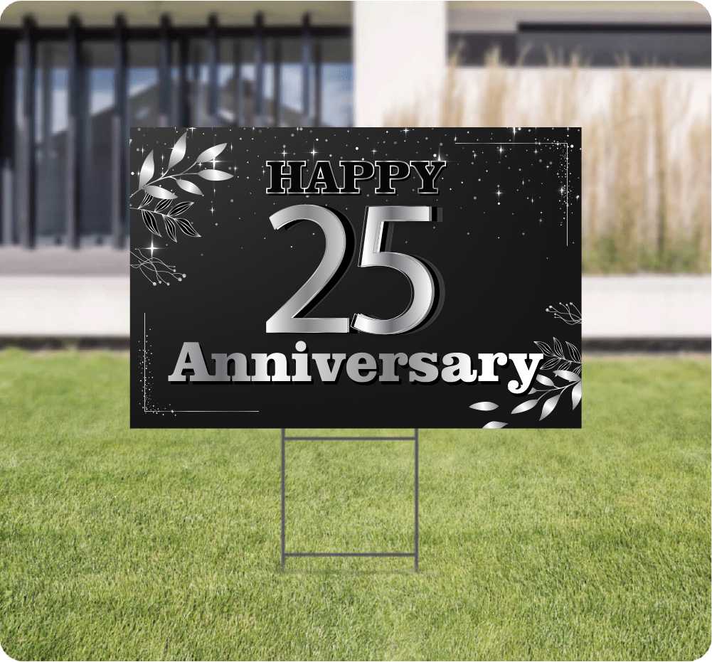 Anniversary Lawn Signs AskGuy Design to print