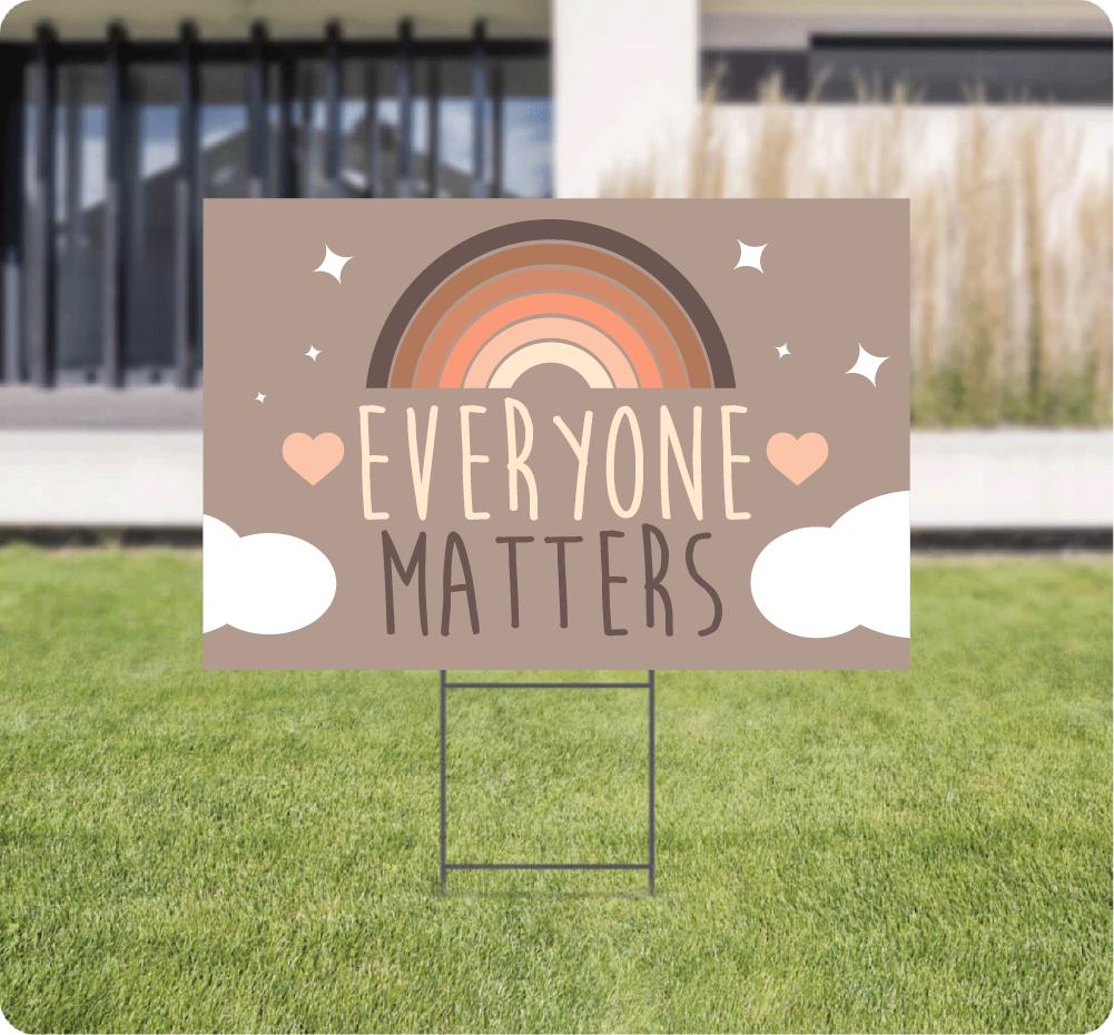 Diversity and inclusion Lawn Signs AskGuy Design to print