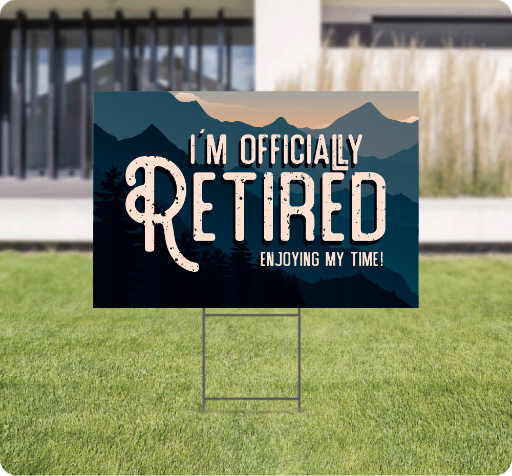 Retirement lawn signs 24x16 AskGuy Design to print