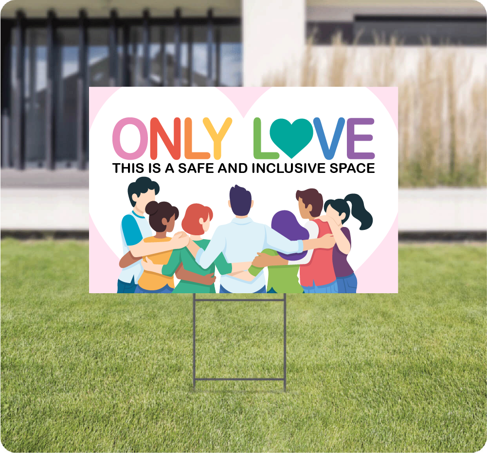 Support Inclusion Signage %product_title - AskGuy Design to print Diversity inclusion Lawnsigns ...
